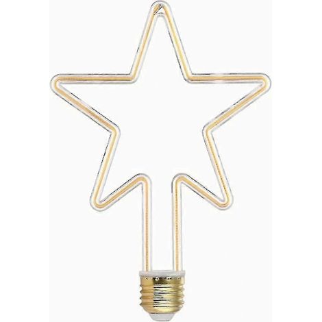 Filiyano-Ampoules LED créatives 4W E27 décoratives en forme d'étoile, blanc chaud 2700K, 220V CA, angle de faisceau 360° [co] (1/2)