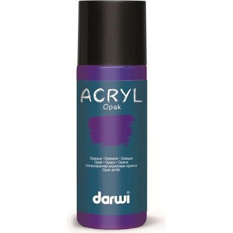 Peinture acrylique - Violet - Tous supports - Opaque - Indélébile - Darwi - 80ml