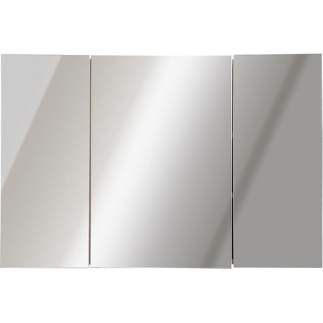 ARMADIETTO PENSILE DA BAGNO CON 3 ANTE A SPECCHIO 90 X 60 X 13.5 CM (1/5)
