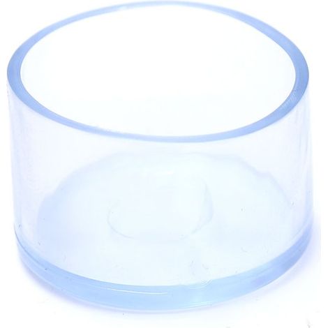 Lot de 12 Embouts de Pieds de Chaise Ronds en PVC Anti-Rayures, 4,0 cm, 40 mm, Transparents (1/3)