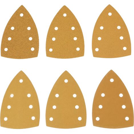 Lot de 60 Feuilles de Papier de Verre Jaune pour Ponceuses Compatible avec Grain 40 60 80 120 180 240 Grain 150 X 100 Mm (1/5)