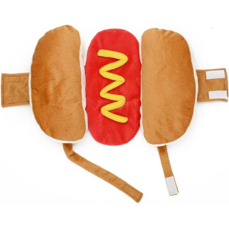 Déguisement de hot-dog pour animal de compagnie, vêtements pour chien, costumes d'Halloween résistants pour chiens (1/5)