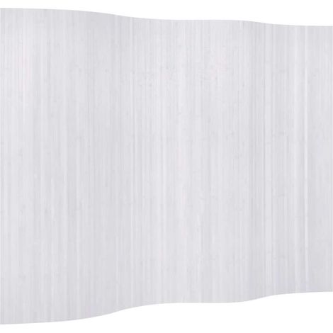 Cloison de séparation - Paravent Séparation de pièces - Brise Vue Bambou Blanc 250 x 165 cm Chic-209990 (1/3)