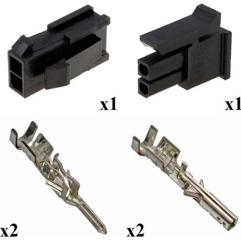 Kit Connettore Micro Fit Maschio Femmina 1x2 Vie