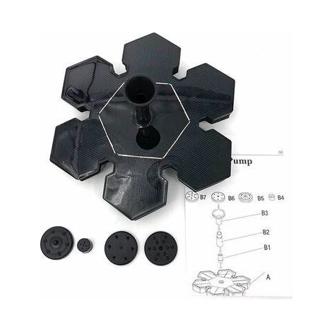 Fontaine solaire extérieure pour jardin, décoration de jardin, mini pompe à eau, fontaine en pierre (1/5)
