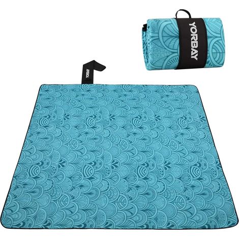 MINKUROW 200 x 200 cm portátil plegable impermeable Picnic Mat/Manta para Camping jardín playa con asas de gran tamaño (1/5)