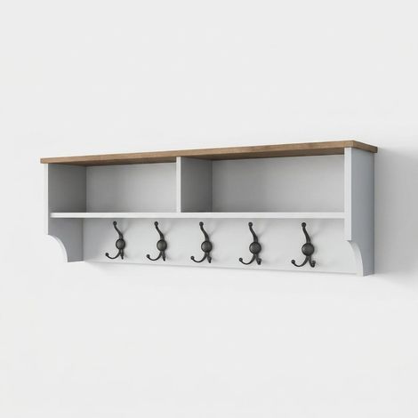 Wandgarderobe mit Ablagen für den Eingangsbereich P2 (1/3)