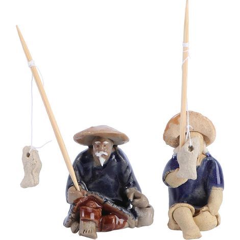 Set mit 2 Bonsai-Ornamenten, Aquariendekorationen, Keramik, zufällige Form. – 4,50 x 3,50 x 2,50 cm – Verschiedene Farben (1/4)