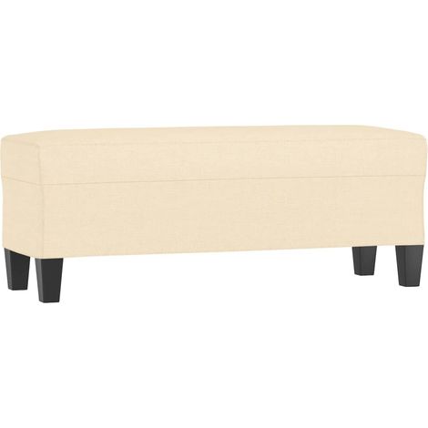 Banc Crème 100x35x41 cm Tissu CFW569268 (1/5)
