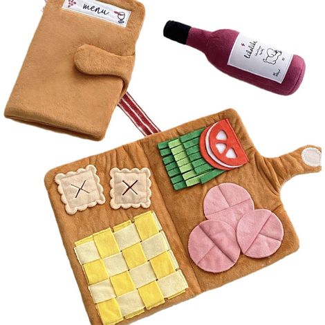 1 tapis d'éveil olfactif, forme de menu, papier sonore intégré, mécanismes interactifs, pour chiens et chats (1/5)