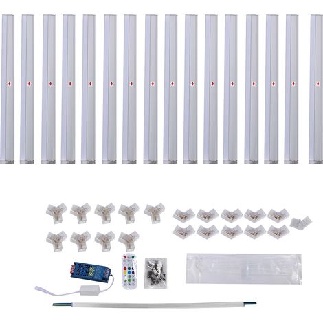 Lumières hexagonales à distance pour Garage, panneau de plafond LED RGB, étanche IP54, pour jeux de fête, 3 trous horizontaux (1/5)
