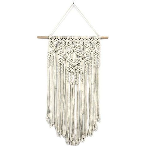 tenture murale en macramé, tapisserie tissée à la main, décoration murale pour salon ou chambre, 40 cm x 75 cm (1/5)