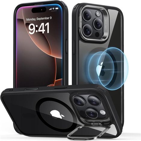 Schutzhülle mit MagSafe und Ständer für iPhone 16 Pro, Klares Schwarz (1/5)