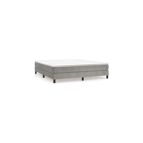 Sommier à lattes de lit et matelas Gris clair 160x200 Velours (1/5)