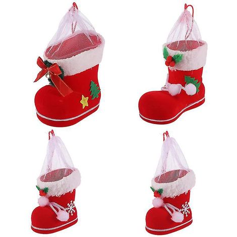 4 paires de bottes de Noël à suspendre (1/3)