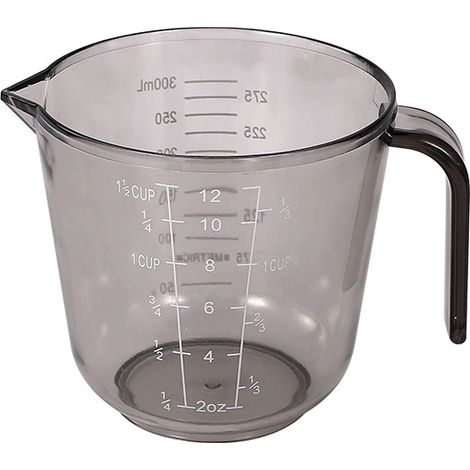 Vaso medidor de cocina de 300 ml, preciso para medidas de repostería, un utensilio de cocina esencial (1 vaso medidor transparente de color marrón). (1/5)