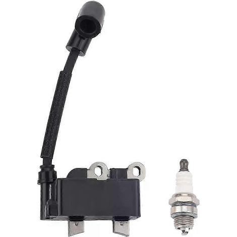 Bobine d'allumage 291337001 compatible avec les débroussailleuses Ryobi RY251PH, RY252CS, RY253SS et RY254BC (25 cm³ et 254 cm³) + bougie d'allumage - JXLGV (1/5)