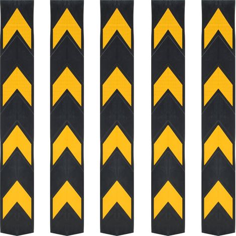 Protectores de esquina reflectantes 5 unidades goma 80 cm vidaXL