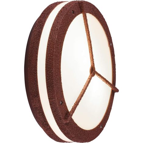 Trio Leuchten Murray 676160224 Plafonnier d'extérieur en plastique rouillé avec structure, sans 2 ampoules E27 (1/5)