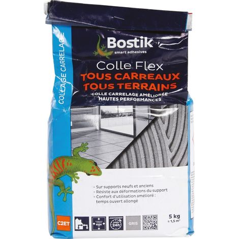 Kleber für alle Fliesen und alle Oberflächen 5 kg Grau - Bostik