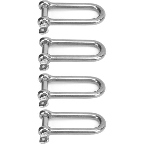 4 manilles en U en acier inoxydable, rallonges pour élingues en U, manilles de levage pour câbles métalliques, 10 mm / 0,4 po (1/5)