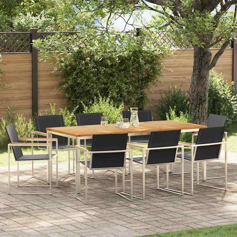 Conjunto de Comedor de Jardín 9 uds. vidaXL (1/5)