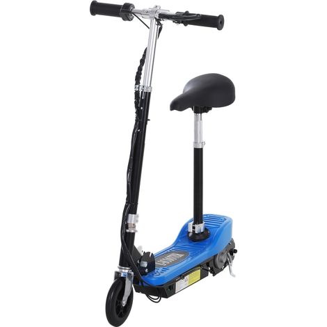 Foldable Electric Scooter for Kids 12V 120W W/Brake Kickstand -Blue