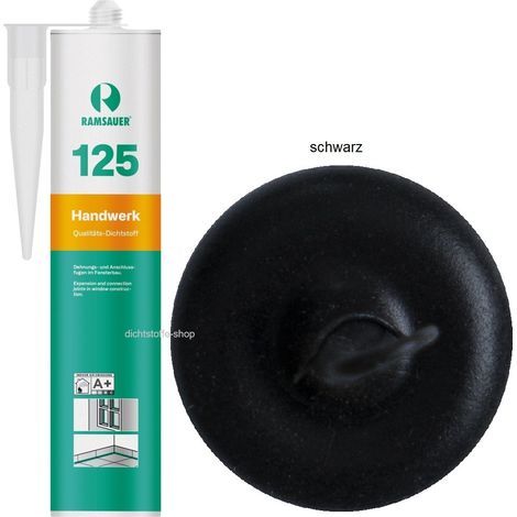Ramsauer 125 Handwerk Neutral Silikon Dichtstoff 310ml Kartusche schwarz
