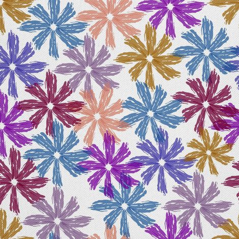 Telas decorativas para exteriores Oxford - motivo: flores pintadas con colores vivos (1/5)
