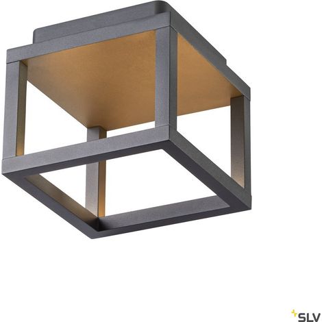 Plafonnier extérieur QUADRULO gris LED 75W 3000K IP55 - SLV - 1005202 (1/5)