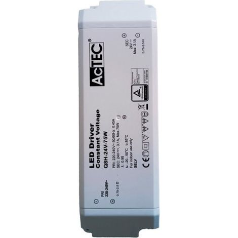 Alimentatore Trasformatore CV 75W 24V 3,1A Tensione Costante 184X61X32mm