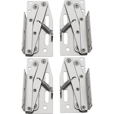2 Paires de Charnières à Ciseaux à 45 Degrés en Acier Nickelé pour Tiroir Armoire de Salle de Bain Argent (1/5)