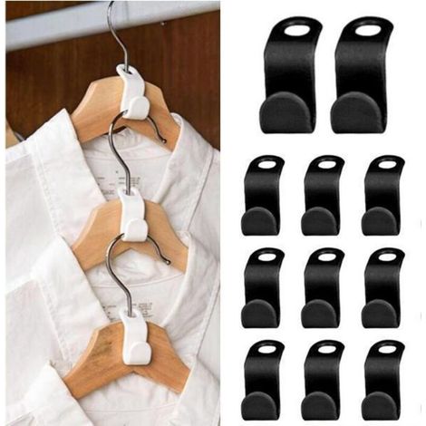 50er-Pack Kleiderbügel, platzsparend für Ihren Kleiderschrank, weißer Kleiderhaken (1/4)