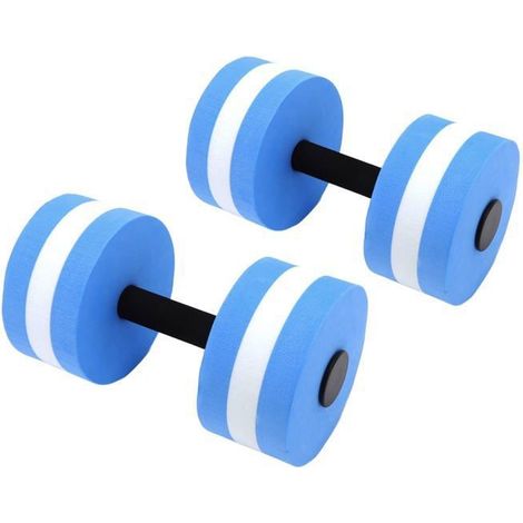 2 Haltères Flottants EVA Bleu - Aérobic Aquatique - Équipement Piscine (1/5)