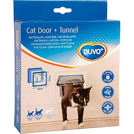 Duvo Duvoplus Katzenklappe mit verstellbarem Tunnel