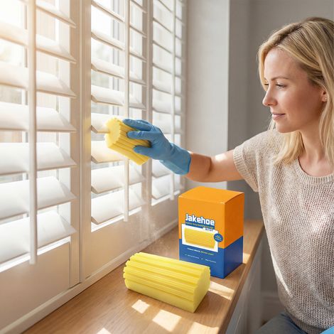 Dust-removing sponge, suitable for cleaning furniture, stovetops, and tabletops. Lint-free, portable, and easy to use. -- 1 piece (1/5)