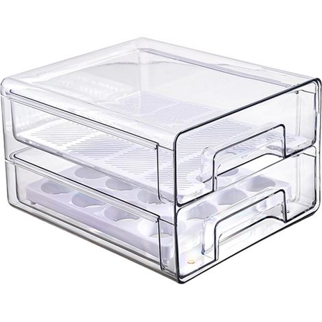 Réfrigérateur organisateur tiroir, double couche et réutilisable (1/5)