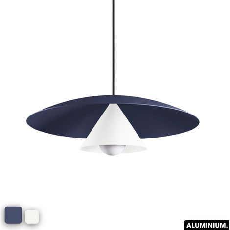 Lampe de suspension - OLEMI INDIGO - BLANC (1/3)