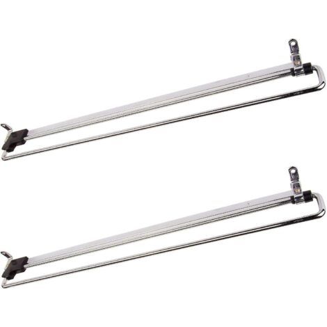 QORVA-2 Pièces Porte-Cintres Coulissant Portemonteaux Télescopic Porte-vêtements Extractible 450 mm
