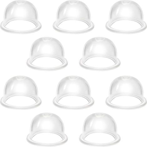 10 - Pompetta di adescamento - Pompa di adescamento - Per carburatore da 19 mm - Gomma trasparente - Compatibile con tosaerba, decespugliatore, soffiatore (1/5)