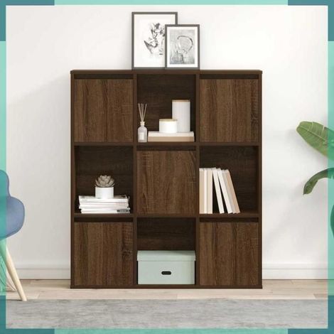 860406 Bibliothèque chêne marron 89x24x101,5 cm bois d'ingénierie (1/5)