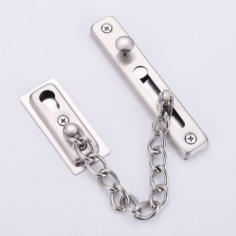 Chaîne de porte argentée, verrou de sécurité antivol-Online Store (1/4)