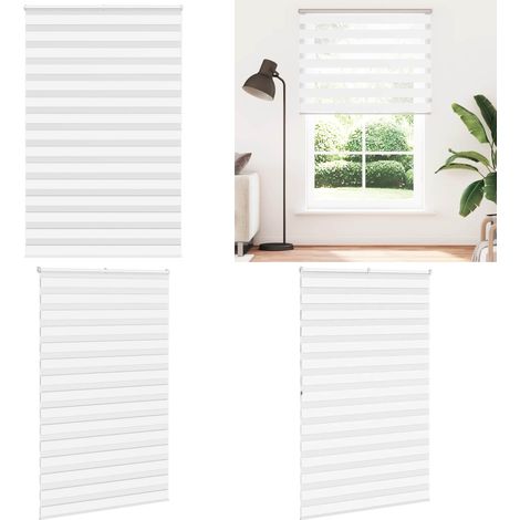 vidaXL Store zèbre blanc 140x200 cm largeur du tissu 135,9cm polyester (1/5)