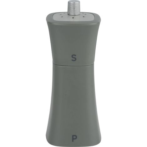 Salière et moulin à poivre 2 en 1, plastique, noir mat (1/5)