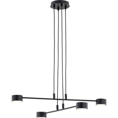Suspension noire MODUS réglable Ø70cm 4xGX53 12W Emibig (1/5)