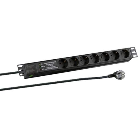 Multiprise 1 U 7 x CEE 7/3 avec Douilles en Aluminium (1/2)