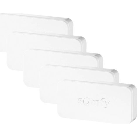 Somfy Kit da 5 IntelliTAG 2401488 Sensori Antifurto wi-fi di sicurezza per Porte e Finestre con rilevatori di vibrazioni, attivano l’allarme prima dell’intrusione, Bianco (1/5)