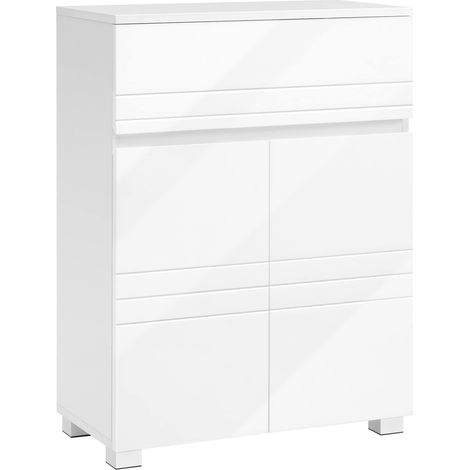 Meuble de Salle de Bain sur Pied, avec tiroir, 60 x 30 x 80 cm (1/5)