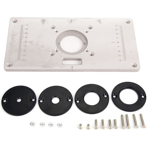 Decdeal Plaque d'insertion pour le travail du bois, Table de routeur 235mm x 120mm x 8mm, Durable pour les accessoires de scie, percer et installer n'importe quel