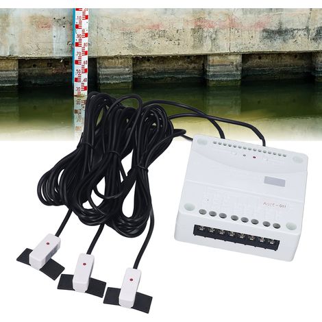 XKC-C383-3P Berührungsloser Flüssigkeitsstandregler mit Überlauferkennung, intelligentem Niveauschalter für Wasserpumpen und Hoch-/Niedrig-Positionsregler für Ein-/Auslass der Wasserpumpe, 110–220 V W (1/5)